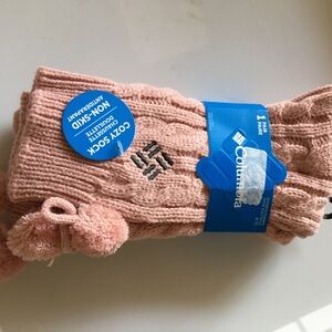 Columbia Pink Cozy Socks New